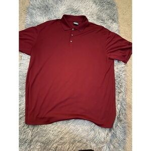 Nike Golf Dri-Fit Polo Shirt Men's XL Red Short Sleeve Athletic Performance